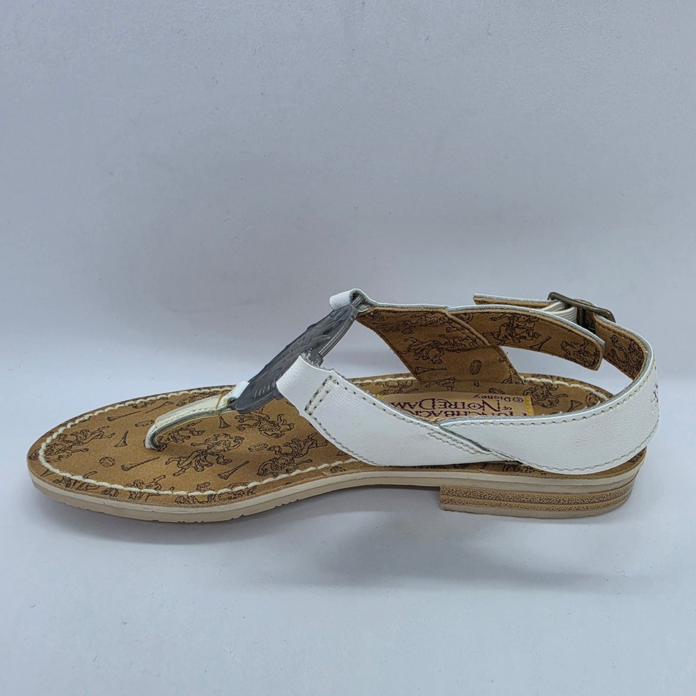 Vintage Disney Hunchback of Notre Dame Sun Moon Sandals Kids Size 12 White 90s - Picture 11 of 11